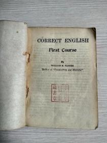 CORRECT ENGLISH（民国旧书 非常薄的宣纸印刷）有插图