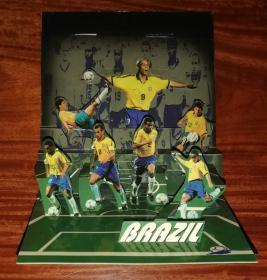 立体折叠足球明星卡（巴西国家队）1998