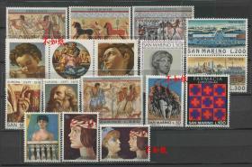 stamp-Abl圣马力诺邮票 1975年 全年邮票 绘画等 22全新 DD