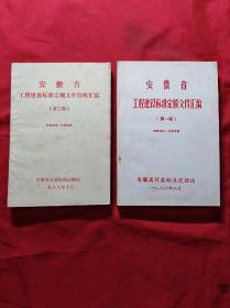 1986年 安徽省工程建设标准定额文件汇编(第一期)(第二期)两本合售