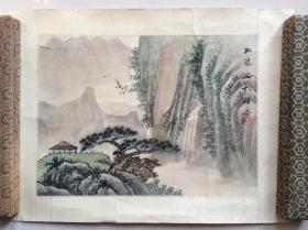 买家自鉴 手绘真迹v 绢本山水画---李焕之款，虽小犹大，精品之作