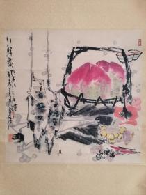 727h《八鲜图》天津画家二零零零年作品，作者不详，识者得保真手绘作品