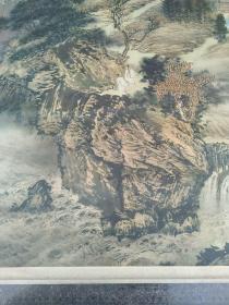 年画类1张：山居客话图【张洪千/绘 天津杨柳青画社出版1986年 106×76cm】