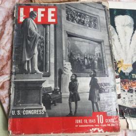 美国Life （生活）杂志 1945年6月间 2 册   大量二战照片和报道 丘吉尔 美军冲绳岛血战等战地报道