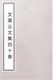 文潞公文集四十卷　嘉靖五年高陵吕氏刊本(复印本)