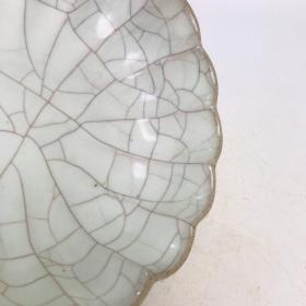 特价秒杀古瓷器 官瓷瘦金体刻诗笔洗