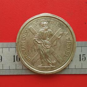 A035西班牙菲利普国王1721皇冠图案硬币镍牌纪念币纪念章珍藏收藏