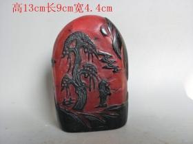 清代传世雕工不错的乌鸦皮印章