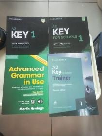 【 Advanced Grammar in Use Book with answers and Ebook 】+【剑桥KET考试 A2 KEY FOR SCHOOLS 1】+【剑桥KET考试A2 KEY 1】 +【剑桥KET考试 A2 Key for Schools Trainer】【4本合售】详情如图，