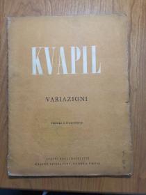 KVAPIL VARIAZIONI（意大利文原版乐谱，主题变奏曲，小号、钢琴）