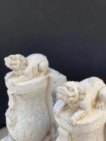 青石 狮子石瓶门墩 狮子镇宅 石瓶寓意平安
高90 宽36 长37jzgw邮费自理