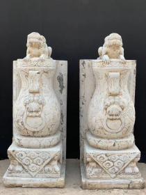 青石 狮子石瓶门墩 狮子镇宅 石瓶寓意平安
高90 宽36 长37jzgw邮费自理