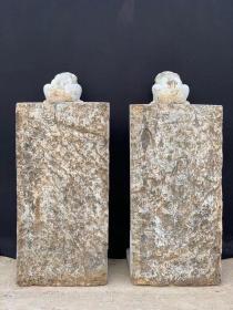 青石 狮子石瓶门墩 狮子镇宅 石瓶寓意平安
高90 宽36 长37jzgw邮费自理