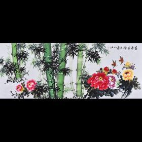 广西省美术家协会会员 李老师《富贵吉祥》HN12687。