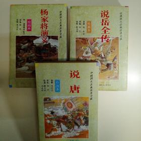 中国四大古典历史小说（绘画本）:杨家将演义/说唐/说岳全传     三本合售