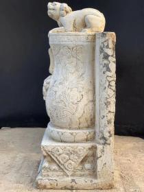 青石 狮子石瓶门墩 狮子镇宅 石瓶寓意平安
高90 宽36 长37jzgw邮费自理