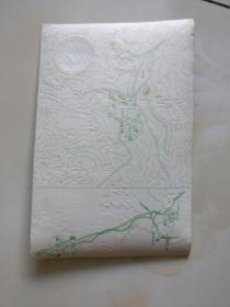 长城     图案压暗花,上有一长城金属印章,,背后地图,估计80年代,原物照相