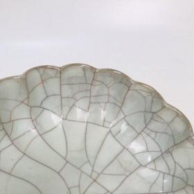 特价秒杀古瓷器 官瓷瘦金体刻诗笔洗