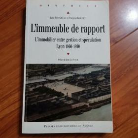 l'immeuble de rapport --l'immobilier entre gestion et speculation lyon 1860-1990