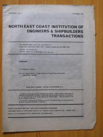 NORTH EAST COAST INSTITUTION OF ENGINEERS & SHIPBUILDERS TRANSACTIONS