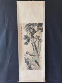 潘天寿手绘花鸟图一幅，长228公分，宽77公分，喜欢联系xz邮费自理