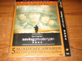 DVD 雷霆救兵 Saving Private Ryan 汤姆·汉克斯  汤姆·塞兹摩尔 第71届奥斯卡金像奖 最佳影片(提名) 中文字幕