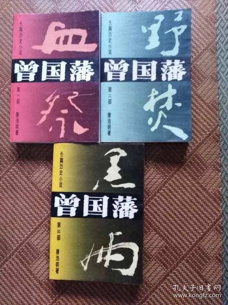 长篇历史小说曽国藩  《血祭》 《野焚》 《黑雨》三本合售