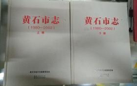 黄石市志（上下）+黄石市志（1980-2002）上下/4厚本合售