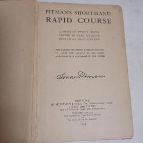 RAPID COURSE  PITMANS SHORTHAND  请看图