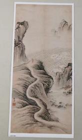 孙克弘\观潮图\57.9*126.7化纤油画布复制品