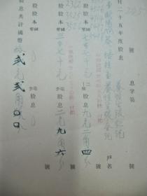 民国老北京资料 1938年北平自来水公司 发付用户  静荫堂 吴培桂堂等  1936年度股息存根单 一张