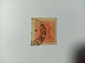 印度邮票 印度早期公事邮资封剪片 极其稀少 阿育王狮像柱