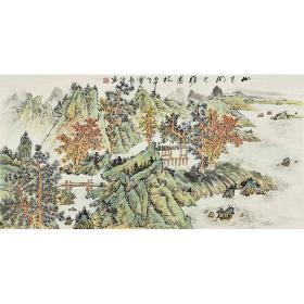 当代实力山水画画家于老师《山色湖光腾园林》SS1504.