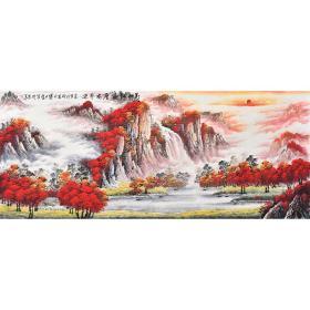 【带合影】傅抱石弟子 傅老师《万山红遍层林尽染》SS3037。
