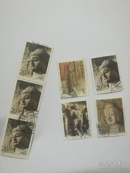 1993-13石窟佛像邮票（成套4+3）