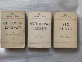 ZEPHYR BOOKS【民国外文小说 12本合售.馆藏.有点水印笔记.购买以图为准】SIXPLAYS.WUTHERINGHEIGHTS.OF HUMANBONDAGE1.2..HUCKLEBERRY FINN.VANITY FAIR.JANE EYRE.THE SCARLET LETTER.OLIVER TWIST.THE EGOIST.PILGRIMS PROGRESS.SILASMARNER