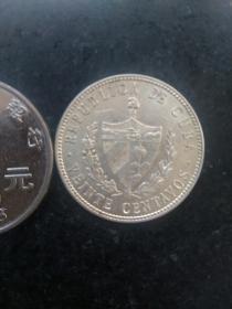 古巴银币一枚。〈5G〉1949年