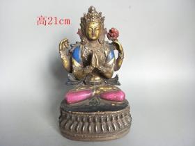 明代镶嵌松石佛像摆件24