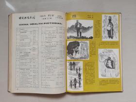 《中国卫生画刊》1985年第1期至第6期，1985.1-1985.6全年精装合订本六期全。内含吴爱栋绘《死去活来》，高燕绘《真是急死人》、刘建平绘《疟疾古今谈》，王弘力绘《袁世凯的死因》等连环画作品