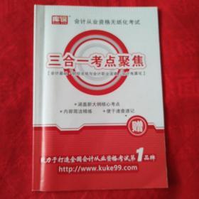 三合一考点聚焦
（会计基础  财经法规与会计职业道德  会计电算化）