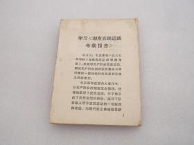学习 湖南农民运动考查报告（64开、300页厚）