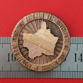 A042法国国家预备士官协会奖章1932硬币铜牌铜章铜币纪念币珍收藏