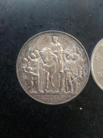 德国纪念银币一枚〈2马克〉。1913年战胜拿破仑一百周年。