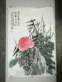 曾宓画花卉牡丹曾密国画