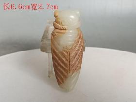乡下收的古玉蝉手把件.0.