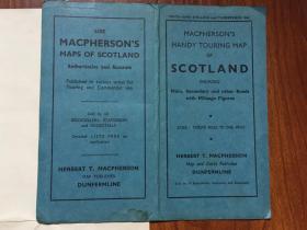 MACPHERSONS HANDY TOURING MAP OF SCOTLAND 
麦克弗森苏格兰地图