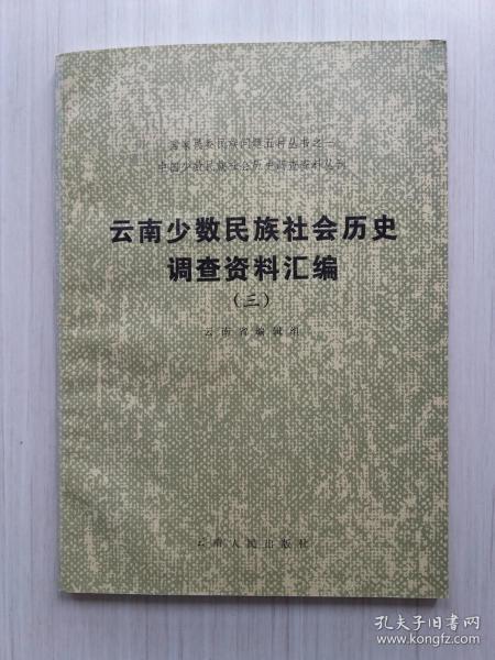 云南少数民族社会历史调查资料汇编（三）