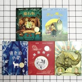 国际获奖大作家系列【五册合售】【魔石心，等待魔法，银色的小驴，缤纷羽毛，赶象人】品相佳