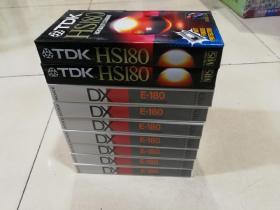 全新空白未开封录像带9本（2本TDK.Hs180、7本Sony DX.E-180）