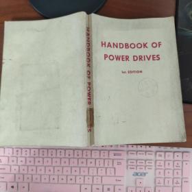 HANDBOOK OF POWER DRIVES {包括各种动力传动方式的型号，结构、性能比较、参数、计算公式、数据等}  1st.EDITION